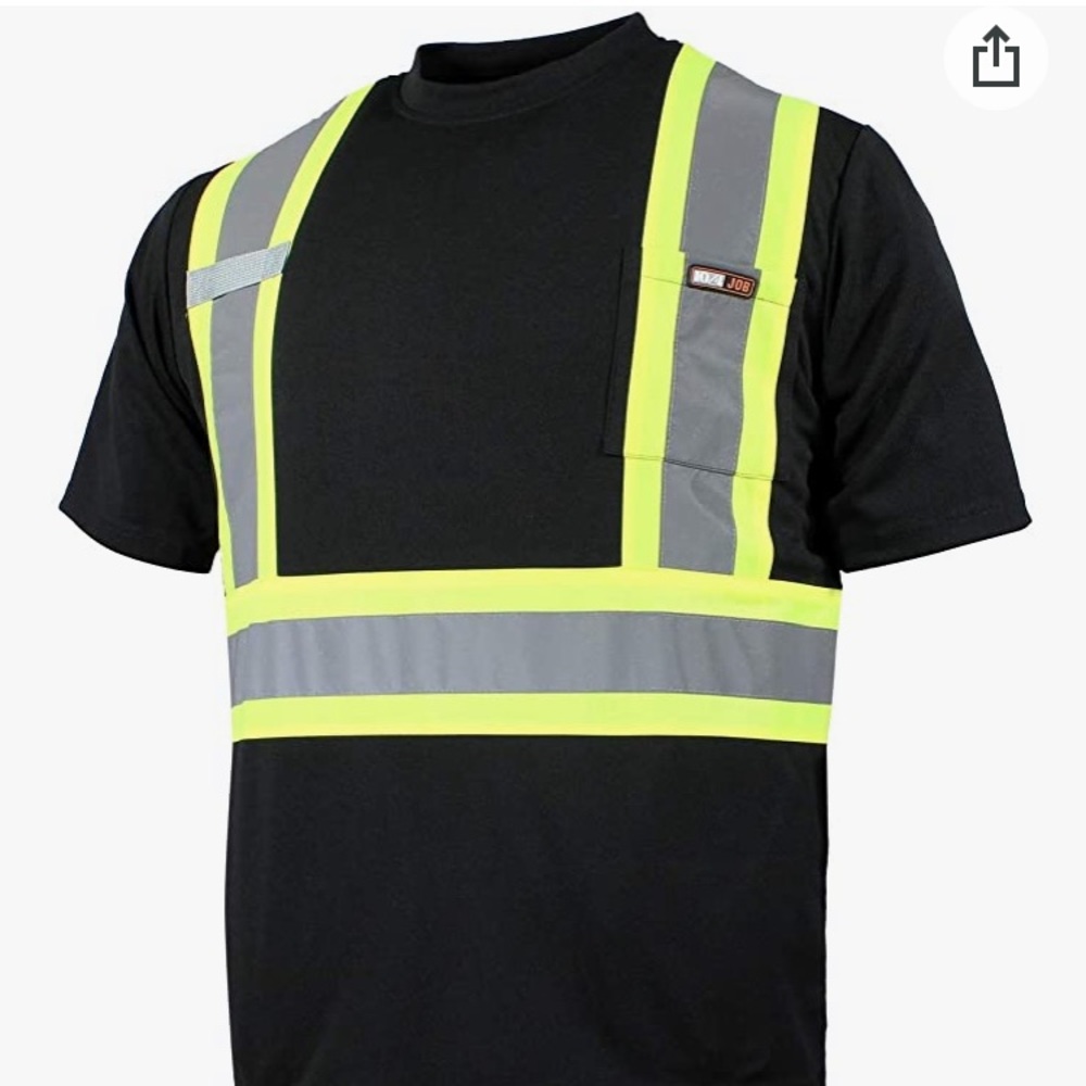 BLACK SAFETY OSHA APPROVED WORK SHIRT 5 available